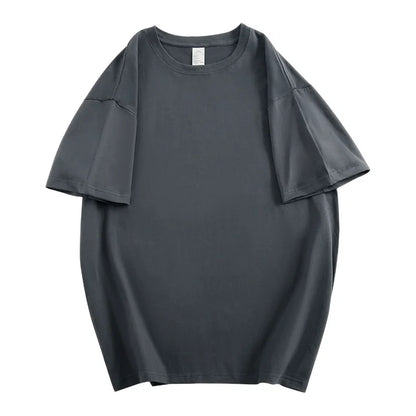 WAVLATII Oversized Summer T Shirts for Women Men Brown Casual Female Korean Streetwear Tees Unisex Basic Solid Young Cool Tops