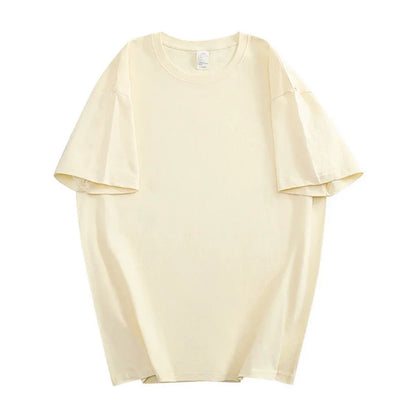 WAVLATII Oversized Summer T Shirts for Women Men Brown Casual Female Korean Streetwear Tees Unisex Basic Solid Young Cool Tops